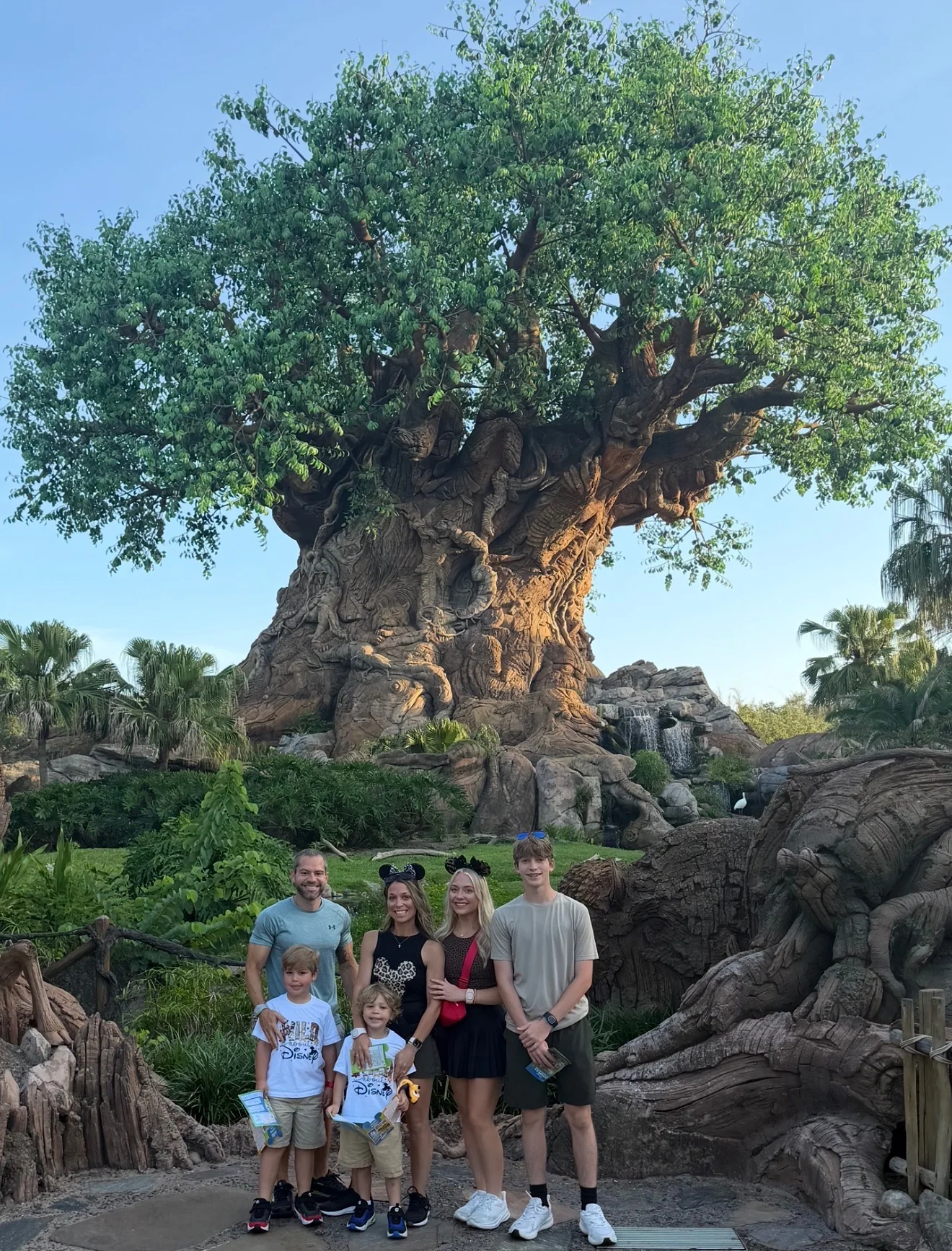 Krissy's Family at Animal Kingdom - Tree of Life Krissy and her family standing in front of the Tree of Life at Disney's Animal Kingdom